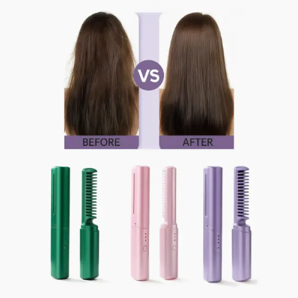 Pente Alisador de Cabelo Portátil